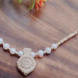 Pure Tulasi Mala Kanthimala with Real Pearls