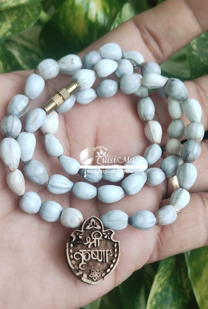 Krishna Pyari Vaijanti beads Mala With Tulsi Locket For Neck – Super Blessed