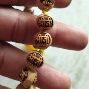 27+1 Beads Sriji Name Carved Pure Tulsi Japa Mala