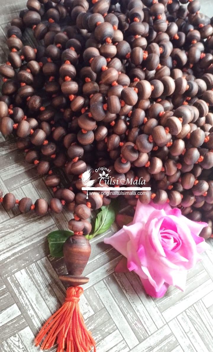 1008 + 1 Original Shyama Tulsi Beads Japa Mala With Chanting bag -For Prayer / Chanting
