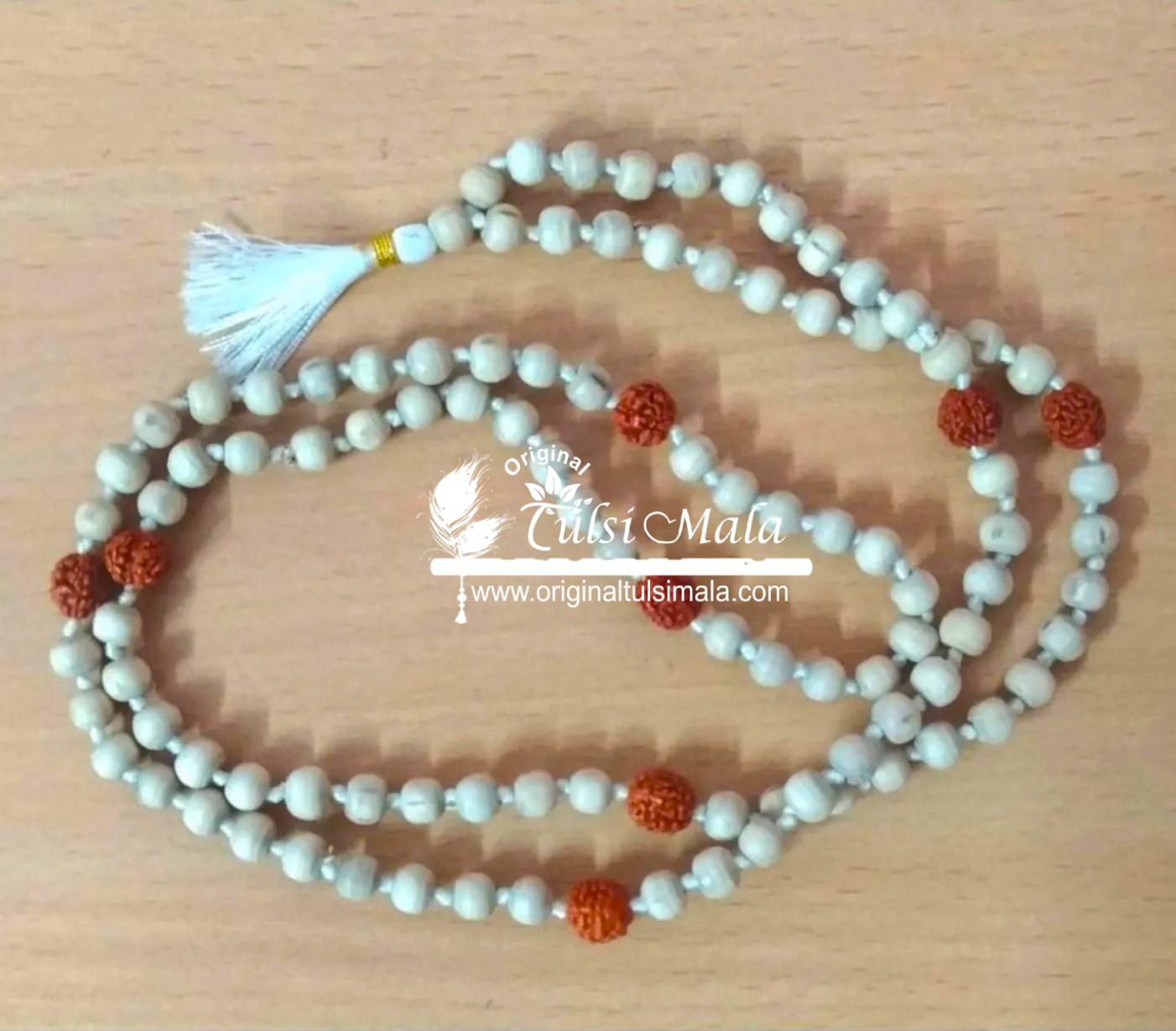 Shayma Original Tulsi Beads Kriya Yog Mala, Neck Mala