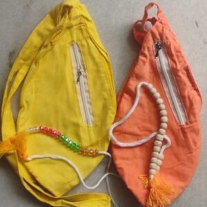 Plain Cotton Bead Bag Jaap Mala Bag Jholi Chanting Bag with Sakshi Mala