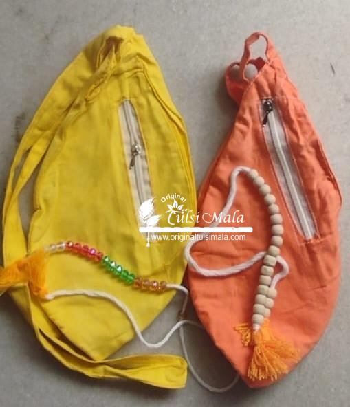 Plain Cotton Bead Bag Jaap Mala Bag Jholi Chanting Bag with Sakshi Mala