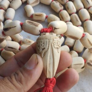 Tulsi Japa Mala With Radha Krishna Big Guru Bead in Supper Fine Tulsi Beads – Traditional / Sarpakar