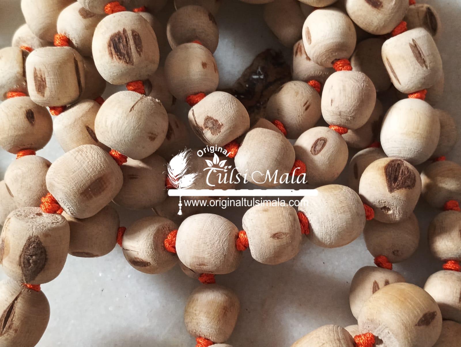 Original Shyama Tulsi Japa Mala 108 + 1 Guru Beads with ram krishan pretty tassel