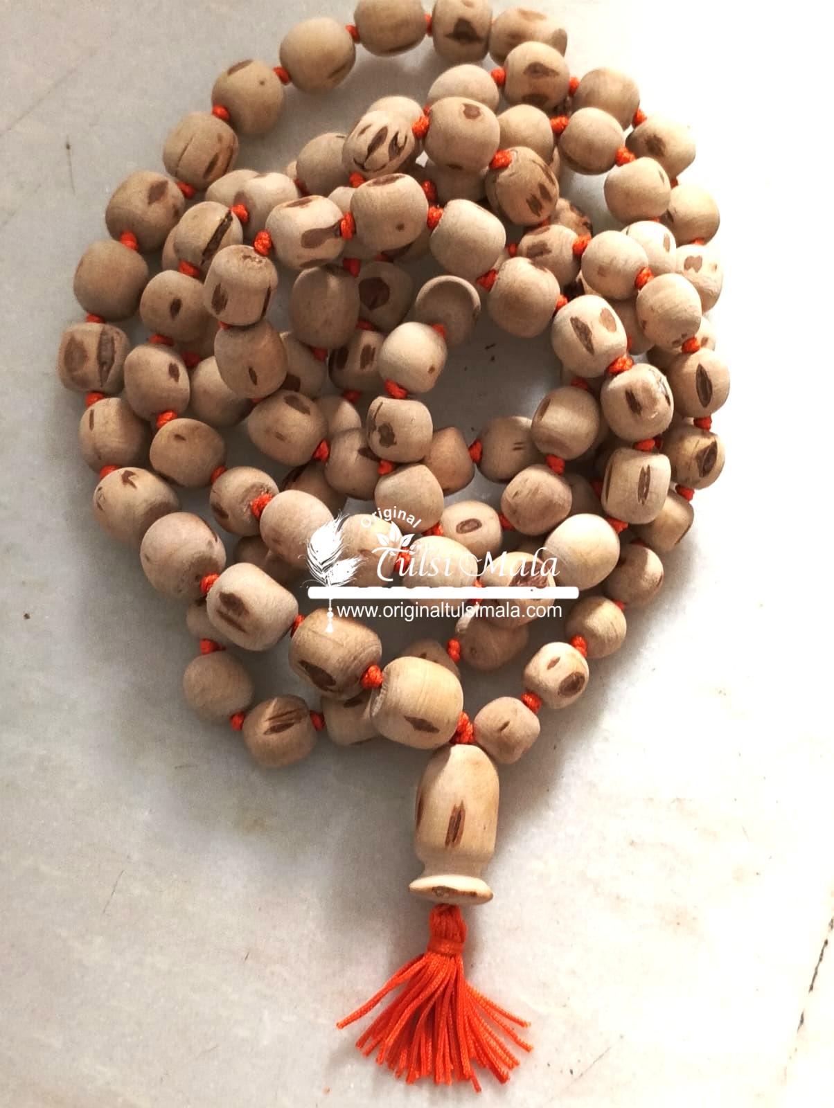 Original Shyama Tulsi Japa Mala 108 + 1 Guru Beads with ram krishan pretty tassel