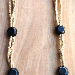 Pure Black Tulsi Triple String Kanthi necklace Mala