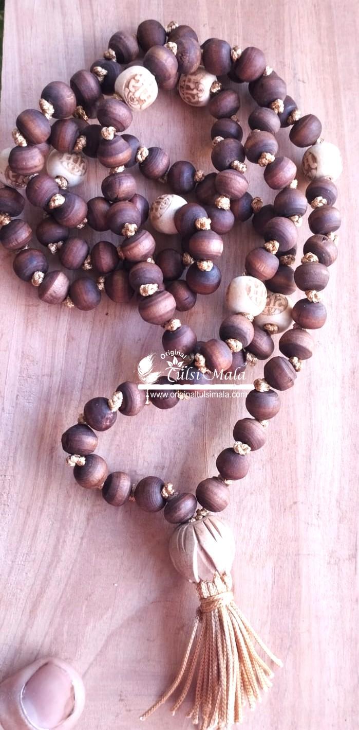 Shayma Original Tulsi Beads Kriya Yog Mala, Neck Mala