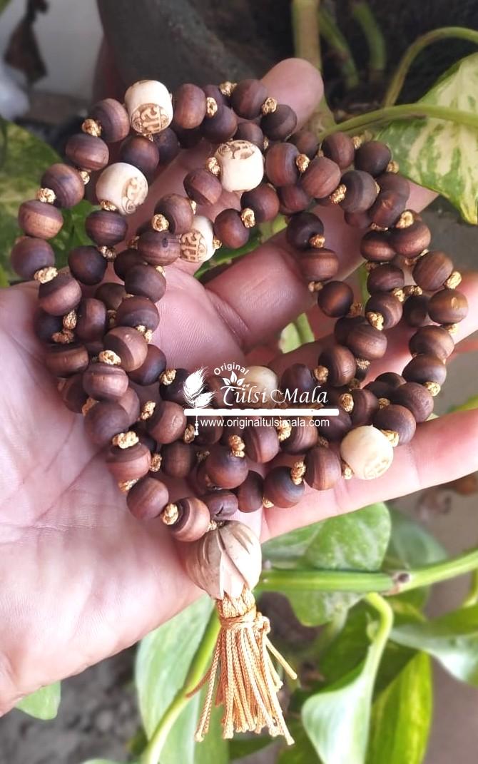 Shayma Original Tulsi Beads Kriya Yog Mala, Neck Mala