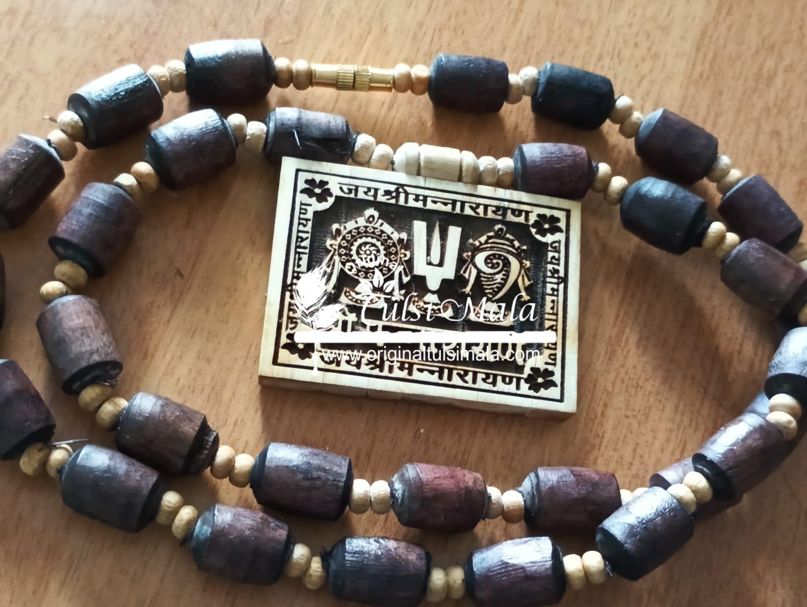 Shriman Narayan Original Tulsi Locket With Shyma Tulsi Beads Mala