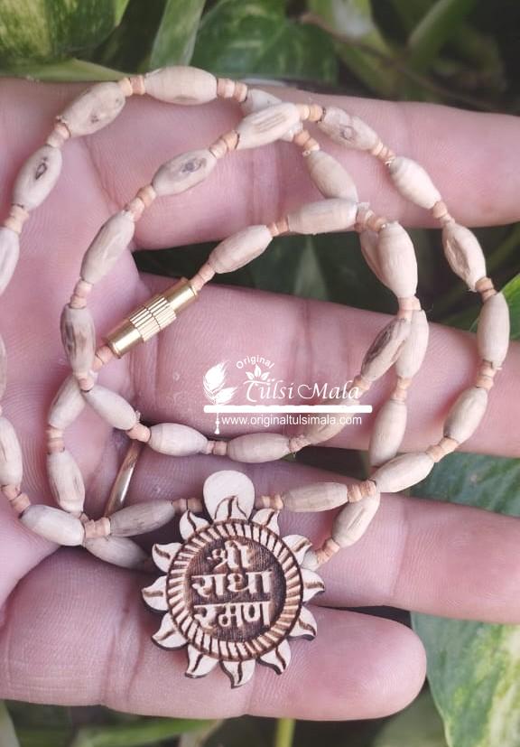 Sri Radha Raman Locket Mala Pure Tulsi Beads Size 6mm ...