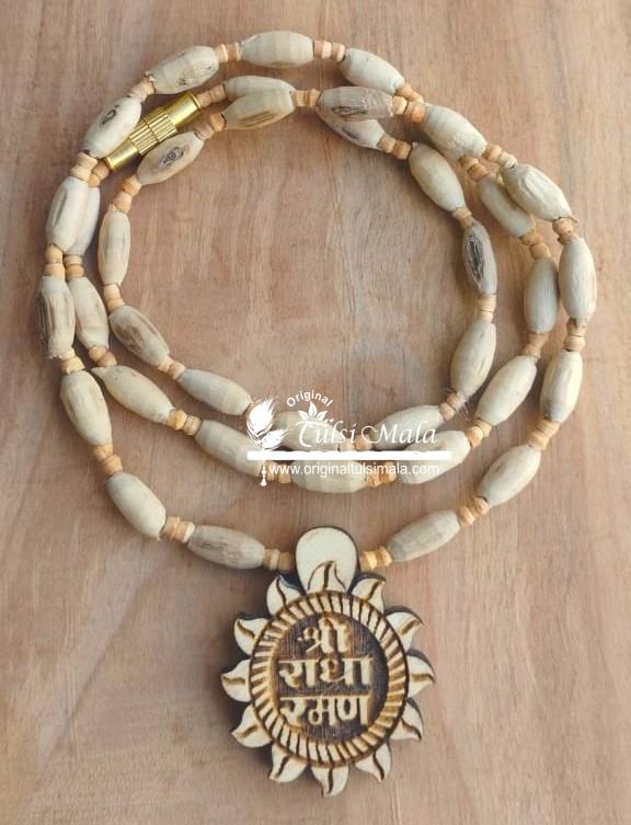 Sri Radha Raman Locket Mala Pure Tulsi Beads Size 6mm ...