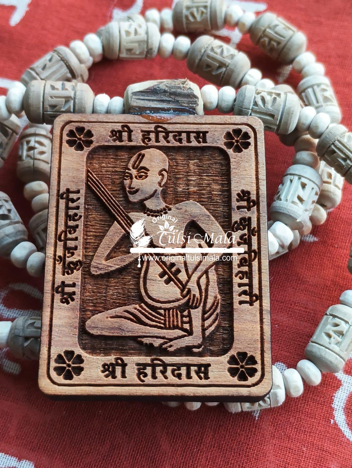 Shri Haridas Tulsi Mala with Radha carving Talsi Beads – Buy Online Store