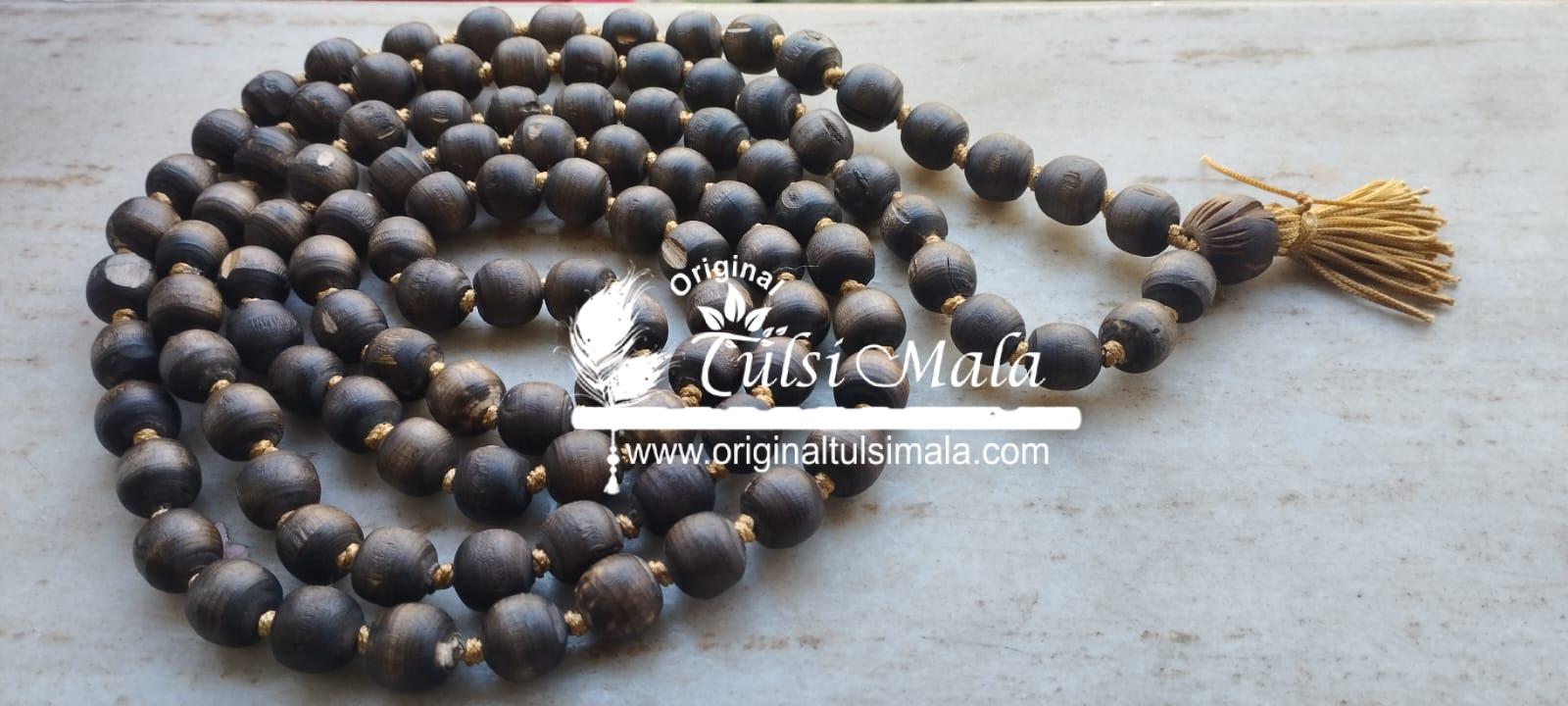 Shyama Dark Tulsi Beads Japa Mala – All beads of same size