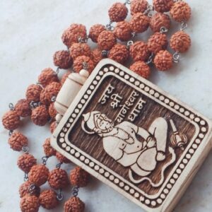 Bageshwar Dham hanuman Ji locket with Rudraksha Mala in Silver