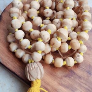 108 Beads Original Tulsi Mala Yellow Tassel With yellow Thread