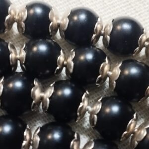 Flower Capping Silver Tulsi Mala