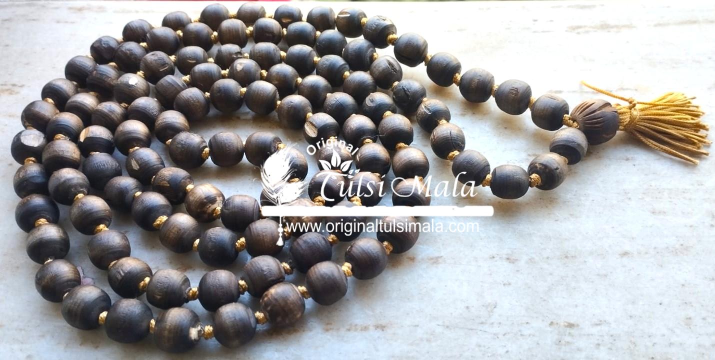 Shyama Dark Tulsi Beads Japa Mala – All beads of same size