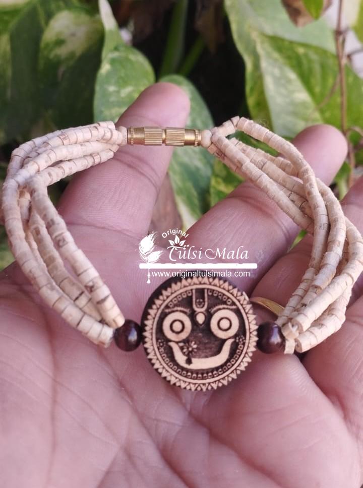 Five Layers Traditional Tulsi Beads God Jagannath Ji Beautiful Hand Bracelet