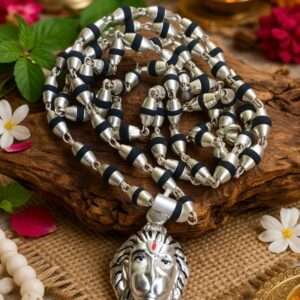 Buy Silver Narasimha Kavach Tulsi Mala Online