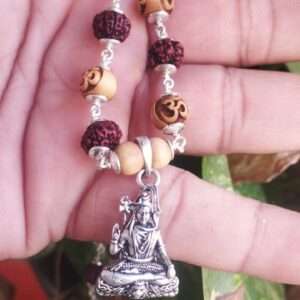Shri Shankar JI Tulsi Locket With Silver Tulsi Mala