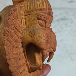 Premium Handcrafted Tulsi Wood Made Narsimha dev Face naam seva