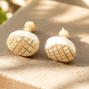 Premium Handcrafted Tulsi Wood Made Studs