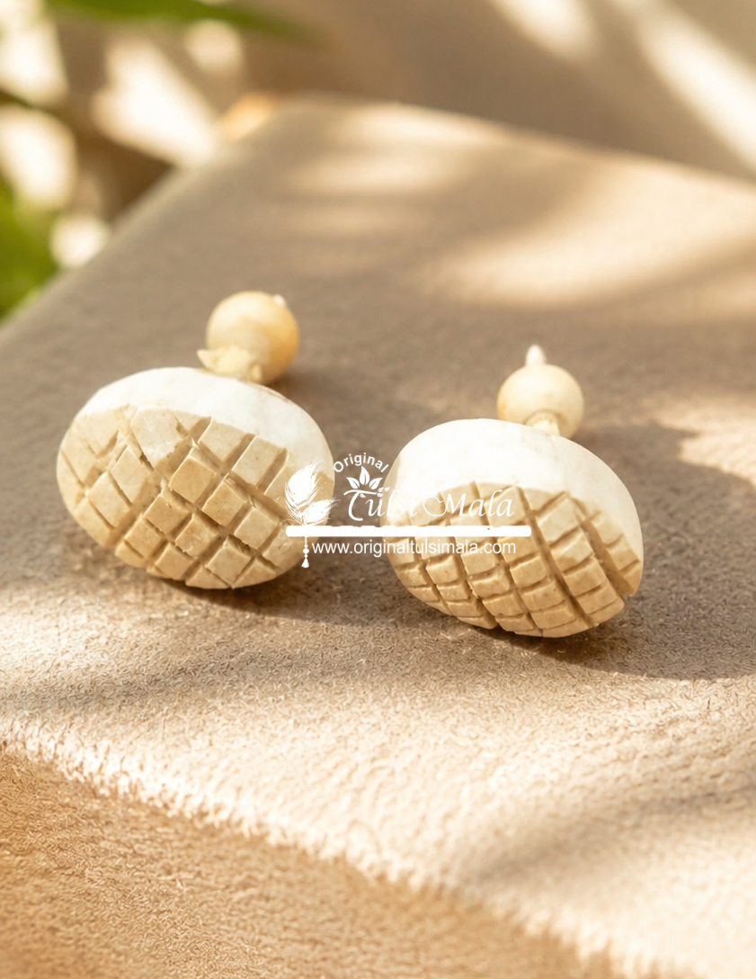 Premium Handcrafted Tulsi Wood Made Studs