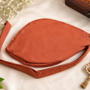 Rust color cotton bead bag