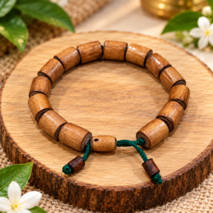 Shayam Wood Tulsi Bead Bracelet - Classic / Adjustable
