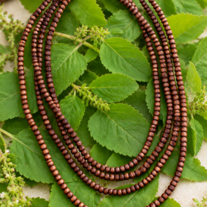 2 mm tulsi bead kanthi mala - premium