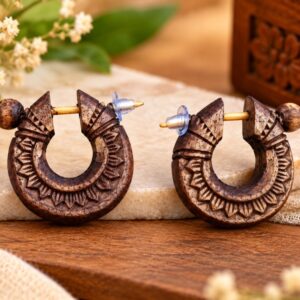 Attractive Flower Shaped Pure Tulsi Earrings